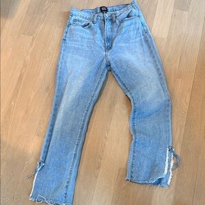 BDG Denim Straight Leg Jeans with Frayed Hems